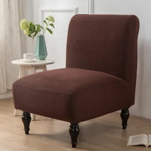 Housse Fauteuil Crapaud Velours Marron Chocolat