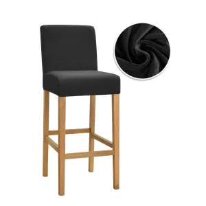 Housse Tabouret De Bar Velours Noir Nocturne