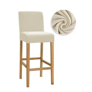 Housse Tabouret De Bar Velours Blanc