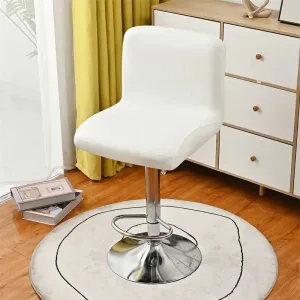 Housse Tabouret De Bar Simili Cuir Imperméable Blanc