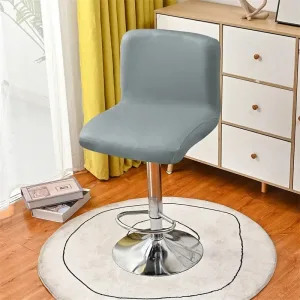 Housse Tabouret De Bar Simili Cuir Imperméable Gris