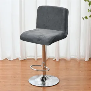Housse Tabouret De Bar Velours Gris