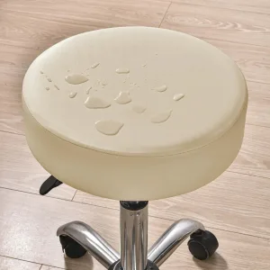 Housse Tabouret De Bar Rond Imperméable Beige Champagne