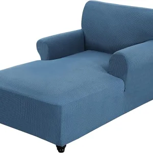 Housse Canapé Avec Méridienne Bleu