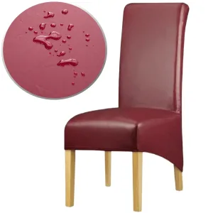 Housse De Chaise Similicuir Xl Rouge Bordeaux