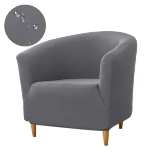 Housse Fauteuil Cabriolet Velours Gris Foncé