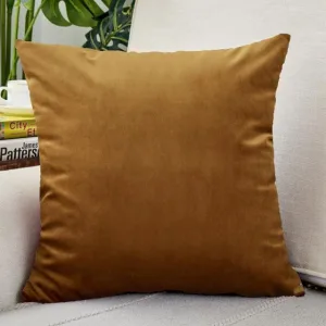Housse de Coussin Velours 50x50cm Champagne
