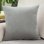 Housse de Coussin Velours 50x50cm Gris