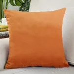 Housse de Coussin Velours 50x50cm Orange