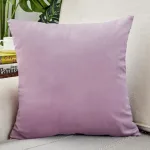 Housse de Coussin Velours 50x50cm Mauve