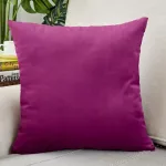 Housse de Coussin Velours 50x50cm Rose Fuchsia