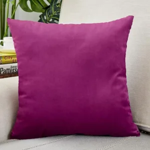 Housse de Coussin Velours 50x50cm Rose Fuchsia