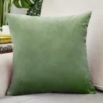 Housse de Coussin Velours 50x50cm Vert Émeraude