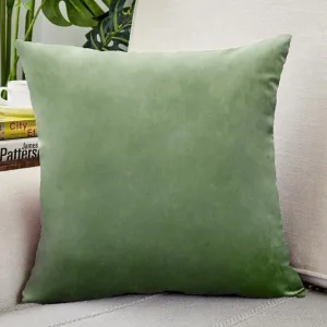 Housse de Coussin Velours 50x50cm Vert Émeraude