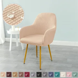 Housse De Chaise Scandinave Avec Accoudoirs Beige