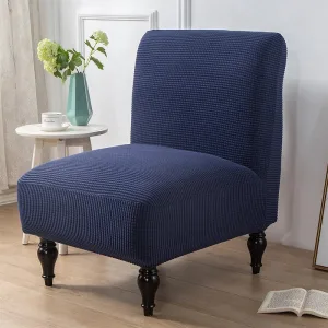 Housse Fauteuil Crapaud Velours Bleu Nuit