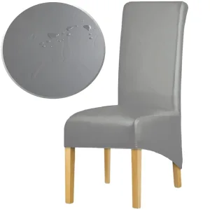 Housse De Chaise Simili Cuir Xl Gris