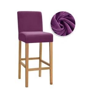 Housse Tabouret De Bar Velours Mauve Azur