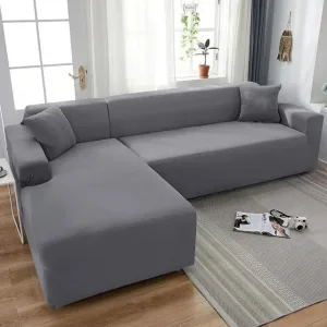 Housse De Canapé D'angle Gris