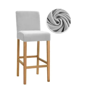 Housse Tabouret De Bar Velours Gris