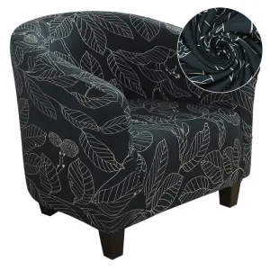 Housse Fauteuil Cabriolet Motifs Noir Bromélia