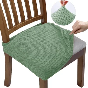 Housse Assise De Chaise Jacquard Amande