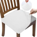 Housse Assise De Chaise Jacquard Blanche Neige