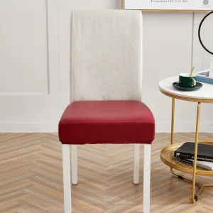 Housse Assise De Chaise Simili Cuir Carmin