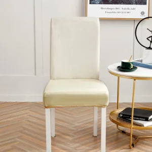 Housse Assise De Chaise Simili Cuir Champagne