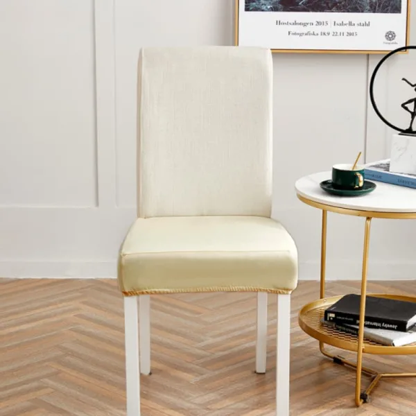 Housse Assise De Chaise Simili Cuir Champagne