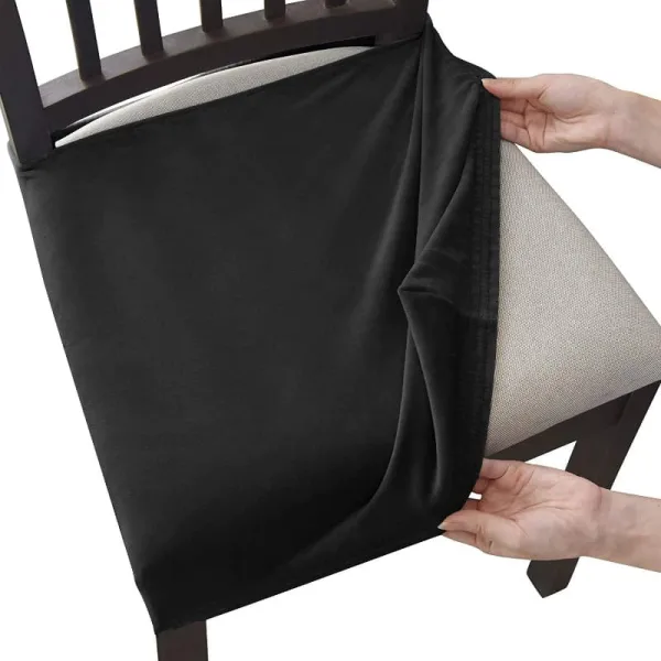 Housse Assise De Chaise Velours Encre