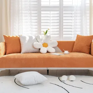 Orange - Housse de canapé antidérapante et imperméable