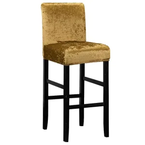 Housse De Tabouret Bar Velours Motifs Or