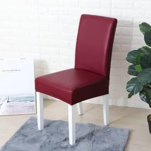 Bordeaux - Housses Extensibles de chaise en simili cuir