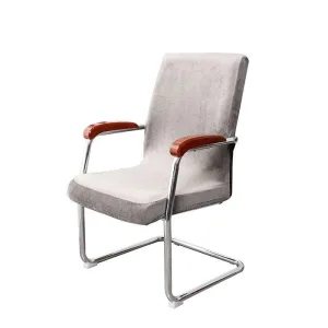 Housse Chaise Bureau Velours Acier