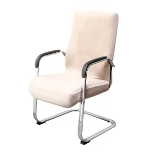 Housse Chaise Bureau Velours Kaki