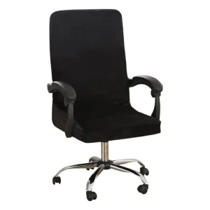 Housse Chaise De Bureau Velours Noir