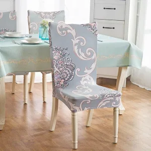 Flower Grey - Housse de Chaise Extensible