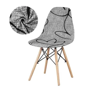 Housse Chaise Scandinave Motifs Gris
