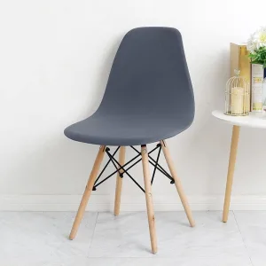 Housse De Chaise Scandinave Tissu Gris Foncé