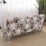housse clic clac motifs floraux marron