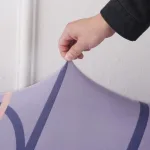 housse clic clac motif violet cœur