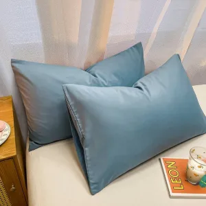 Bleu ciel - 2 pièces - Housses de coussin 48x72cm