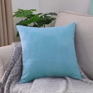 Bleu ciel - 2 pièces - Housses de coussin extensibles 45X45cm
