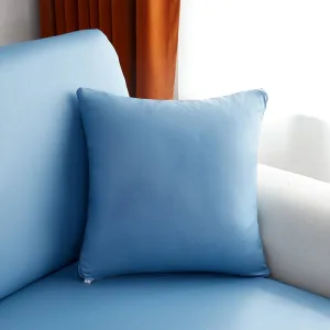 Bleu ciel Simili cuir - 1 pièce - Housses de Coussin 40x40cm