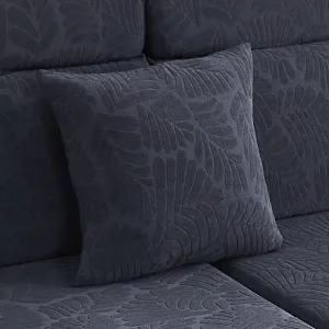 Bleu marine Motif Palmier - 1 pièce - Housses de Coussin 45x45cm