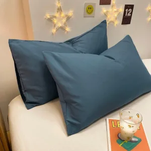 Bleu turquin - 2 pièces - Housses de coussin 48x72cm