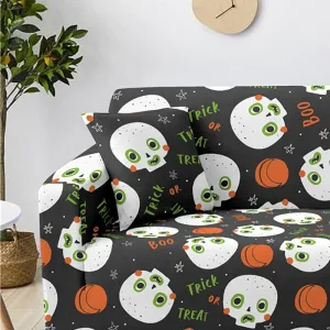 Boo Halloween - 2 pièces - Housses de coussin extensibles 45X45cm