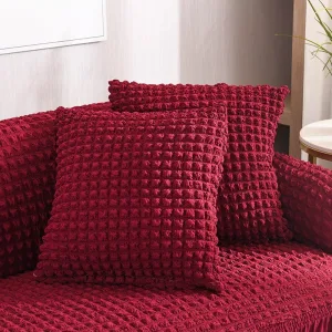 Bordeaux - 2 pièces - Housses de coussin extensibles 45X45cm ( Jupe )