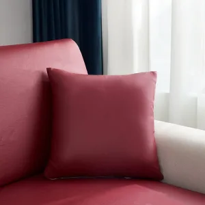 Bordeaux Simili cuir - 1 pièce - Housses de Coussin 40x40cm